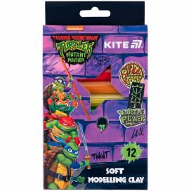Пластилин Kite 12цв 200гр восковой NT25-086 Ninja Turtles