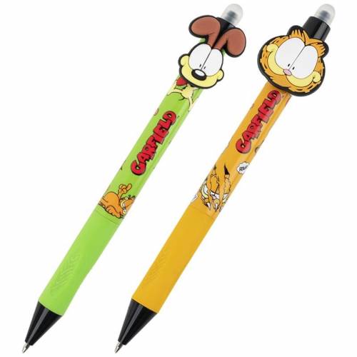 Ручка Kite детская шариковая GF25-393 автоматическая Garfield с фигуркой, синяя