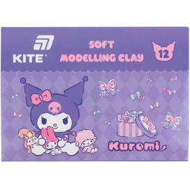 Пластилін Kite 12кол 240гр восковий HK24-1086 Kite Kuromi Пластилін Kite 12кол 240гр восковий HK24-1086 Kite Kuromi