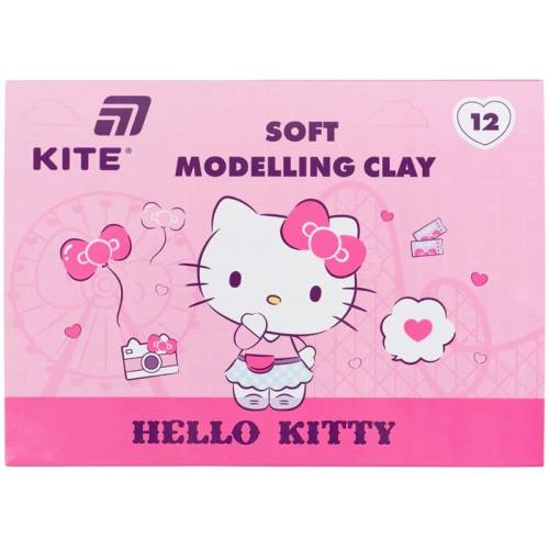 Пластилін Kite 12кол 200гр восковий HK25-1086 Hello Kitty 