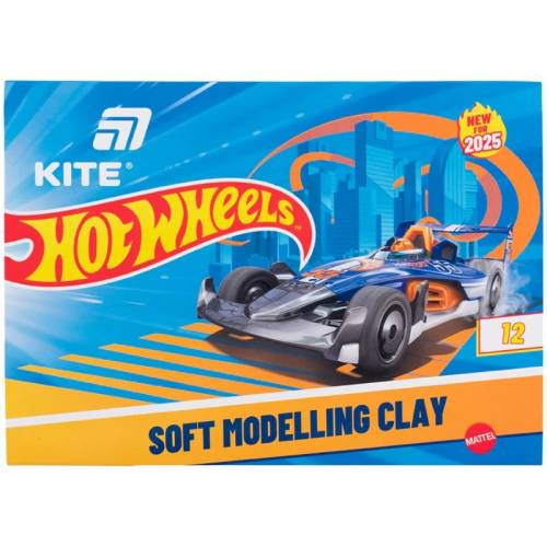 Пластилін Kite 12кол 240гр восковий HW25-1086-1 Hot Wheels