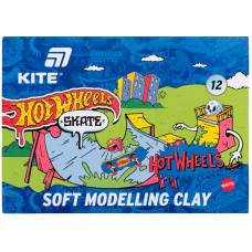 Пластилин Kite 12цв 240гр восковой HW25-1086-2 Hot Wheels