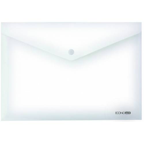 Папка Economix на кнопці формат A4 E31301-00 ПРОЗОРА 