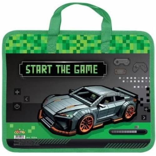 Портфель KIDS с ручками ткань 13214 Supercar формат А4