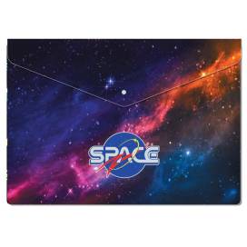 Папка Maxi на кнопці А4 MX32012-09 кольрова, щільний пластік