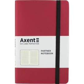 Блокнот Axent 8206-05-A формат А5 125*195мм 96арк. клітинка Partner Soft червоний