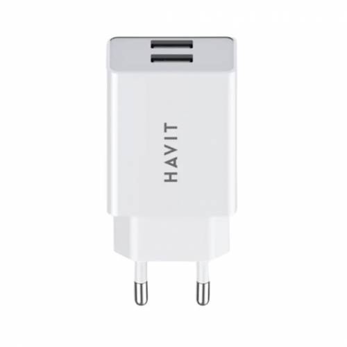 Зарядка Havit USB UC003B 3A white 2usb