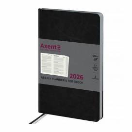 Щотижневик Axent датований 2026 8521-26-01-A Partner City Soft, 125*195, чорний