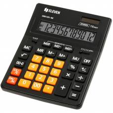 Калькулятор ELEVEN CDB-1201 BK-OR (виробництво citizen) 12 розрядів, бухгалтерський чорний + оранжеві кнопки