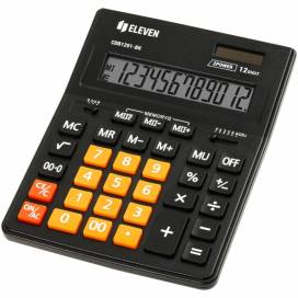 Калькулятор ELEVEN CDB-1201 BK-OR (виробництво citizen) 12 розрядів, бухгалтерський чорний + оранжеві кнопки