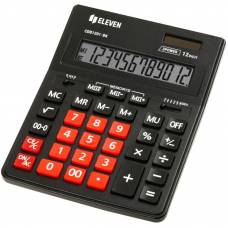 Калькулятор ELEVEN CDB-1201 BK-RD (виробництво citizen) 12 розрядів, бухгалтерський чорний + червоні кнопки