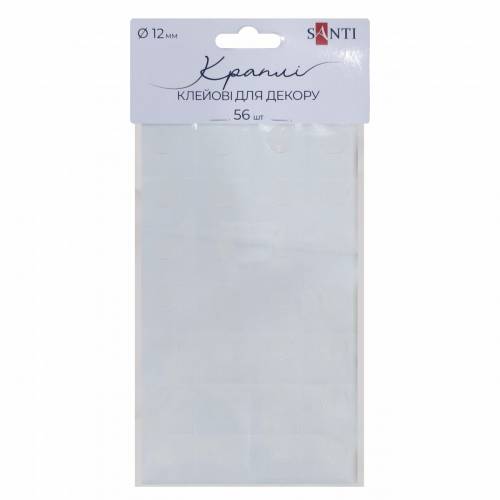 Двосторонній клей Santi 954875 краплі 12мм 56шт в упаковці