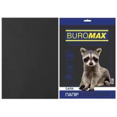 Бумага цветная ксероксная A4 80гр/м2 20л Buromax DARK BM.2721420-01черный