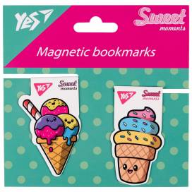 Закладки для книг YES магнитные 708115 Sweet Cream Ice cream 2 шт