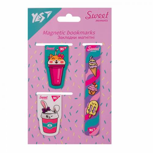 Закладки для книг YES магнитные 708352 Sweet Cream 3 шт