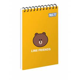 Блокнот Yes A7 80л спираль в клетку 152515 Line Frinds: Stay Cool