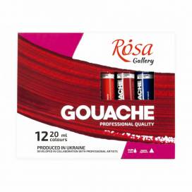 Набор гуашевых красок Rosa Studio Gallery 12цв 20ml 221553 