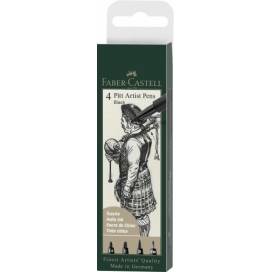 Набор маркеров худ Faber 4шт 167153 черный (C, B, 1,5, FM)