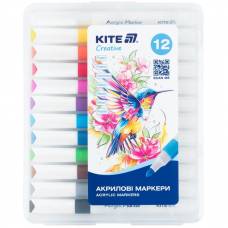 Маркери Kite Creative акриловые K-1290 12 цветов Jumbo
