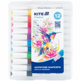 Маркери Kite Creative акриловые K-1290 12 цветов Jumbo