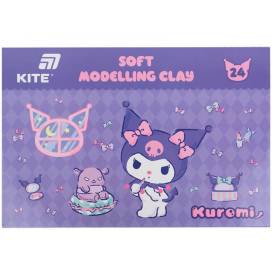 Пластилін Kite 24кол 480гр восковий HK24-089 Kuromi Пластилін Kite 24кол 480гр восковий HK24-089 Kuromi