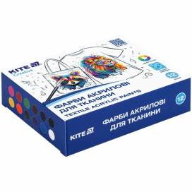 Набор красок для ткани Kite Creative акриловые 12цв 20мл K-276