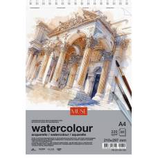 Альбом для акварели Школярик Muse А4 30л плотность 220г/м2 спираль PB-SC-030-339