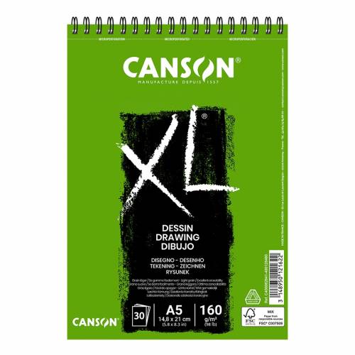 Альбом для ескізів Canson XL 160г/м A5 30л на спіралі