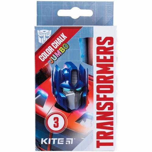 Мел цветной Kite 3цв TF24-077 Transformers Jumbo Мел цветной Kite 3цв TF24-077 Transformers Jumbo