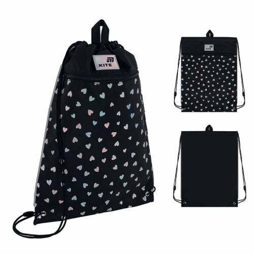 Сумка для сменки Kite K26-601M-14 Black&Silver Сумка для сменки Kite K26-601M-14 Black&Silver