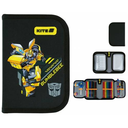 Пенал Kite TF26-622H один отдел, два отворота, с наполнением Transformers Пенал Kite TF26-622H один отдел, два отворота, с наполнением Transformers