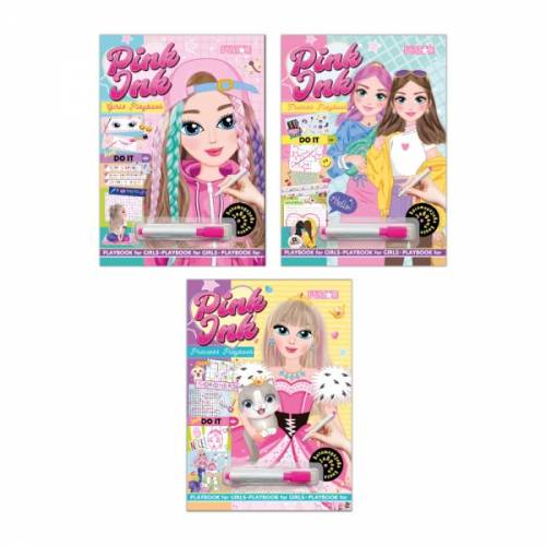 Книжка Апельсин LS-04 "Багаторазова книга завдань для дівчаток "Pink Ink"" мікс