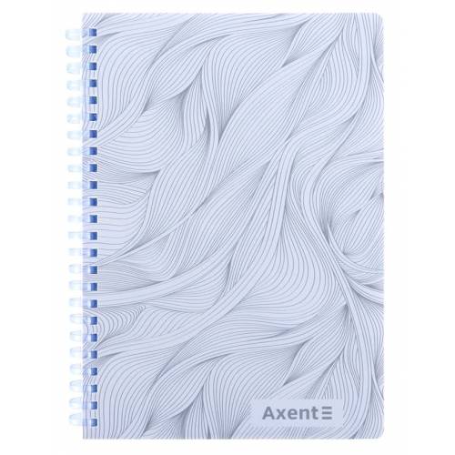 Блокнот Axent 8472-3 формат А5 клетка 80листов боковая спираль пластиковая обложка голубой