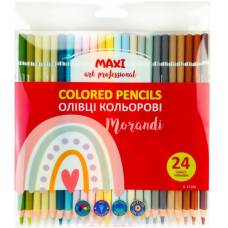 Цветные карандаши Maxi 24 цв Morandi MX15104 круглые Цветные карандаши Maxi 24 цв Morandi MX15104 круглые