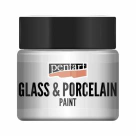 Краска для стекла TM Pentart Glass&porcelaine акриловая на водной основе 30мл 46 белая