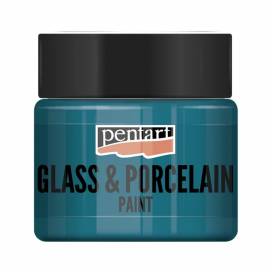 Краска для стекла TM Pentart Glass&porcelaine акриловая на водной основе 30мл 43 бирюзовая зеленая