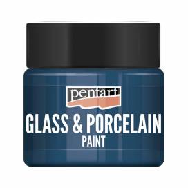 Краска для стекла TM Pentart Glass&porcelaine акриловая на водной основе 30мл 44 бирюзовая синяя