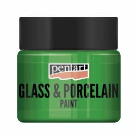 Краска для стекла TM Pentart Glass&porcelaine акриловая на водной основе 30мл 41 зеленое яблоко