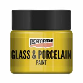 Краска для стекла TM Pentart Glass&porcelaine акриловая на водной основе 30мл 48 золото