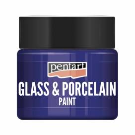Краска для стекла TM Pentart Glass&porcelaine акриловая на водной основе 30мл 45 синяя