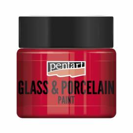 Краска для стекла TM Pentart Glass&porcelaine акриловая на водной основе 30мл 37 красная