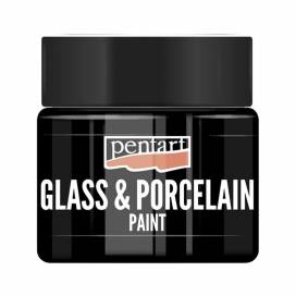Краска для стекла TM Pentart Glass&porcelaine акриловая на водной основе 30мл 47 черная