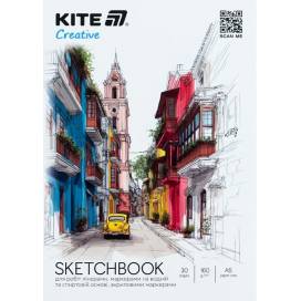 Блокнот для маркеров Kite Creative скетчбук А5, 30 листов, склейка, 160г/м2 K-1280