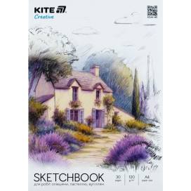 Блокнот для графики Kite Creative скетчбук для робот карандашами А4 30л., K-1278 склейка 120г/м2