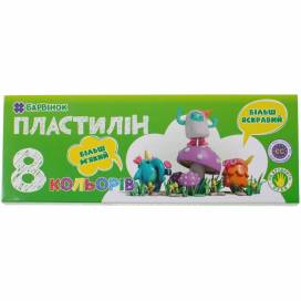 Пластилин БАРВІНОК 8цв 160гр 6-431
