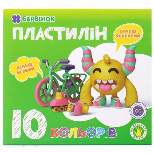 Пластилин БАРВІНОК 10цв 200гр 6-432